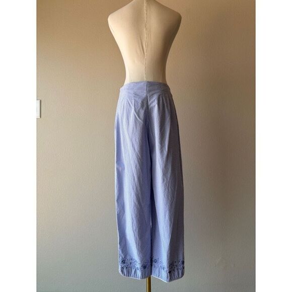 Vintage high rise periwinkle gingham cropped pants - Picture 3 of 7